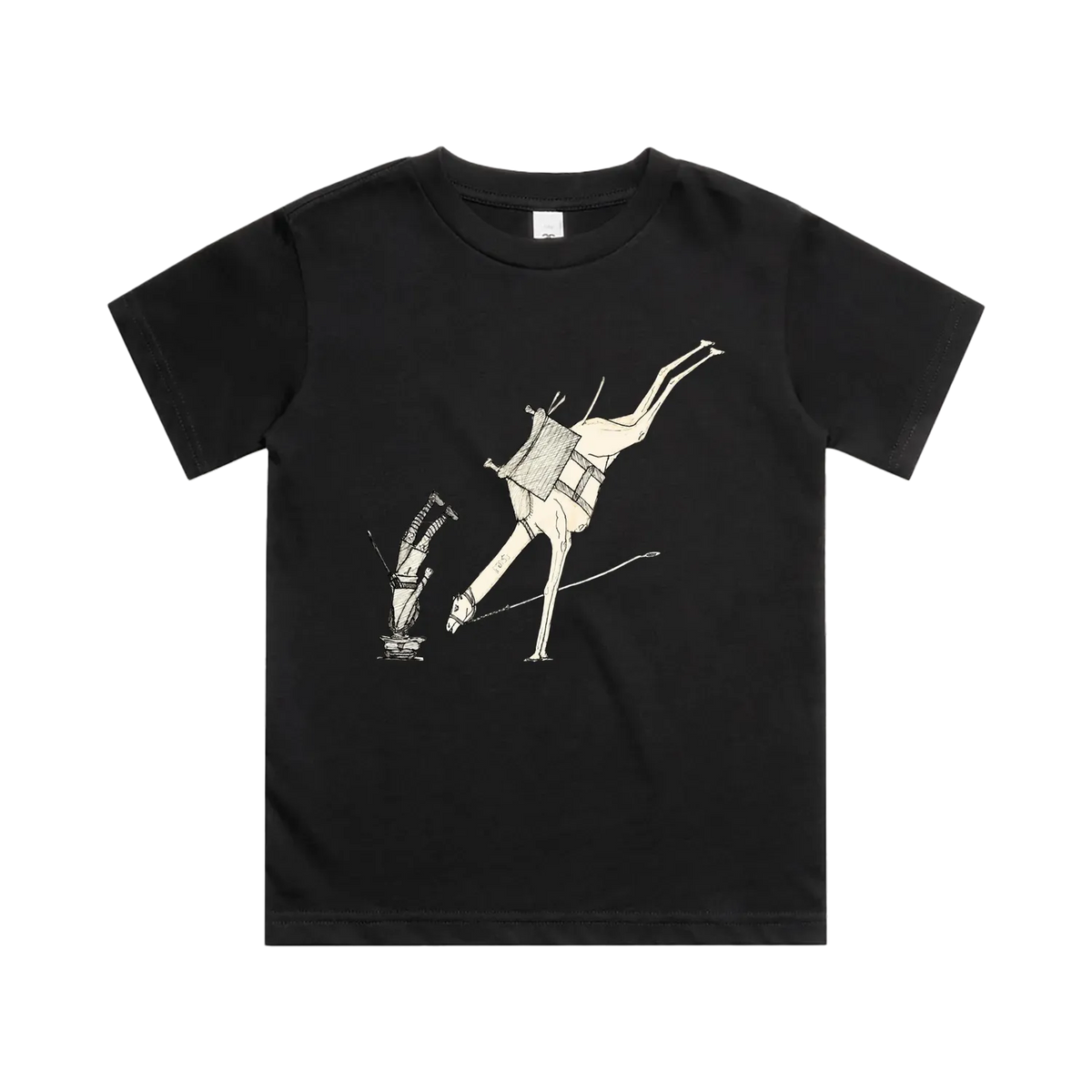 Black front flat lay